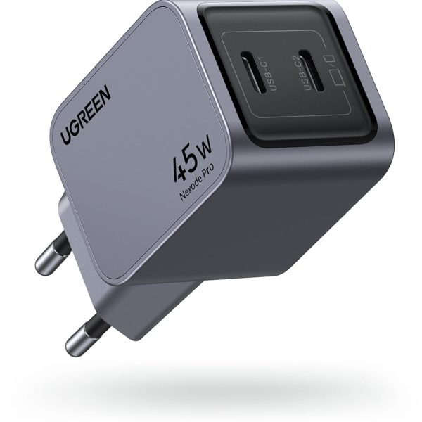 UGREEN USB Wallcharger Nexode Pro 35008 45W, Dual USB-C, GaN