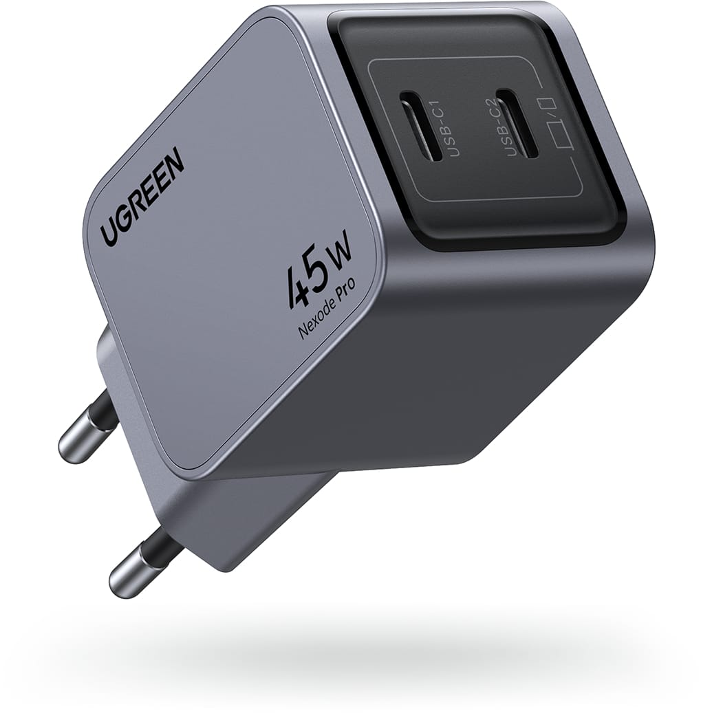 UGREEN-35008-6941876230082 UGREEN USB Wallcharger Nexode Pro 35008 45W, Dual USB-C, GaN – Hochwertig & günstig bei ShopDeca