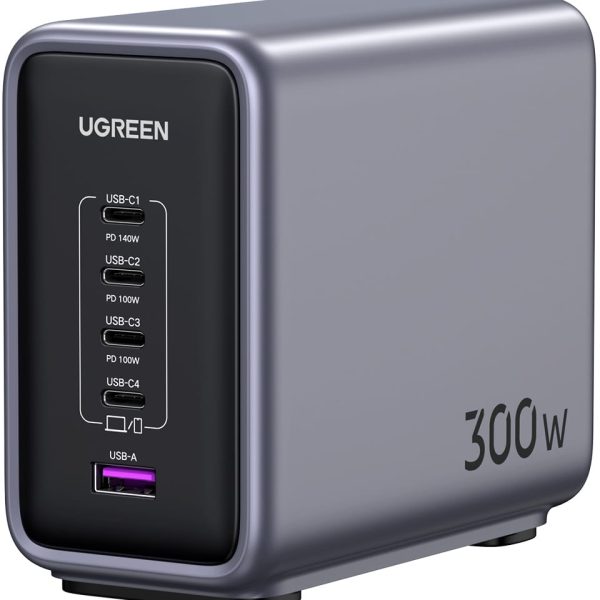 UGREEN USB Desktop Charger Nexode 90903B 300W, 5-Port,PD,GaN