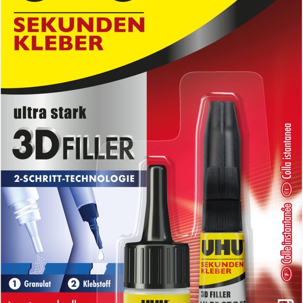 UHU Sekundenkleber 3D-Filler 45480 ultra stark 30g