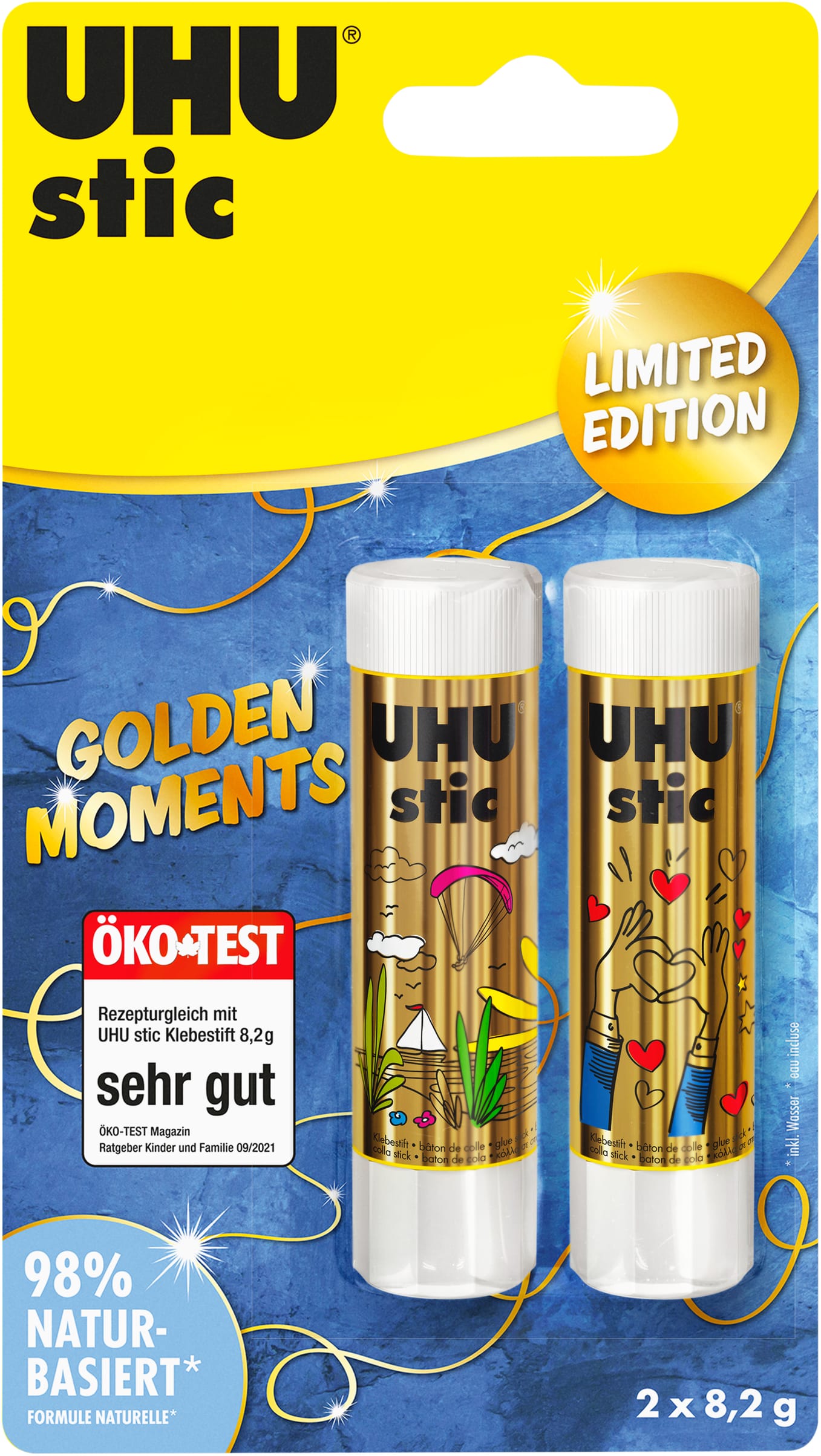UHU-507814-4026700554908 UHU Klebestift Stic 507814 Golden Moments 2x8.2g – Hochwertig & günstig bei ShopDeca