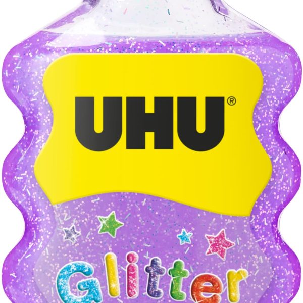 UHU Glitter Glue Maxi 510570 lila, 185g