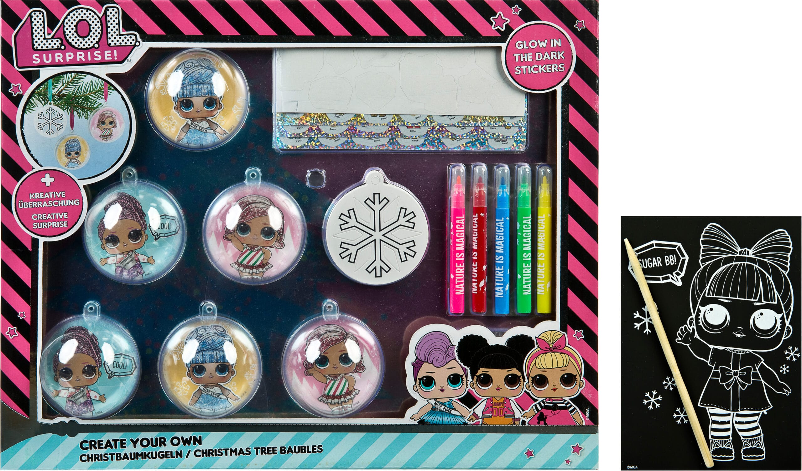 UNDERCOVER-LOLO4301-4043946293248 UNDERCOVER CYO Christbaumkugeln 6 Stk. LOLO4301 LOL Surprise – Hochwertig & günstig bei ShopDeca