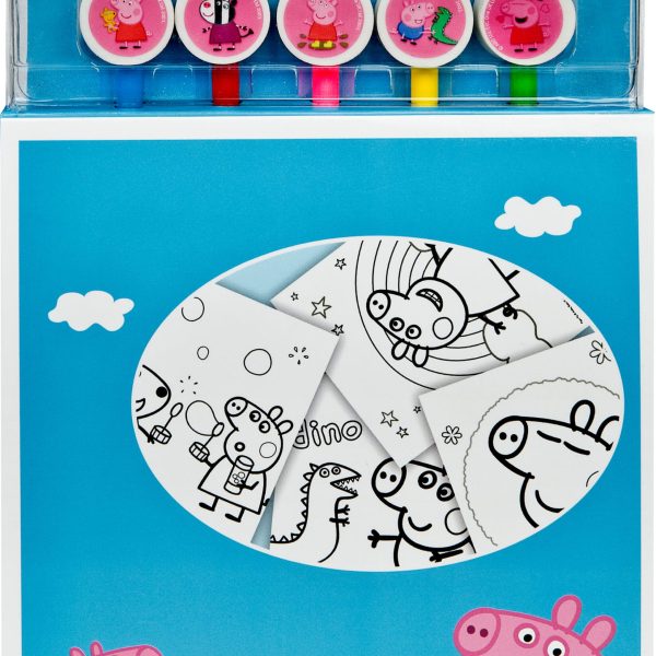 UNDERCOVER Ausmalblock m. 5 Buntstiften PIGP1300 Peppa Pig