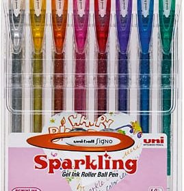UNI-BALL Signo Sparkling 1mm UM-120SP.8C 8 Farben Etui