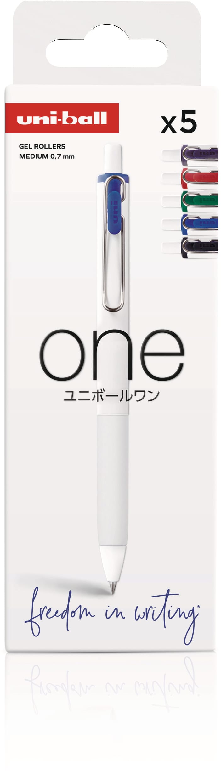 UNI-BALL-UMNS-07-5-PF-3296280047591 UNI-BALL Gel-Roller ONE 0.7mm UMNS/07/5 PF classic colors – Bild 1