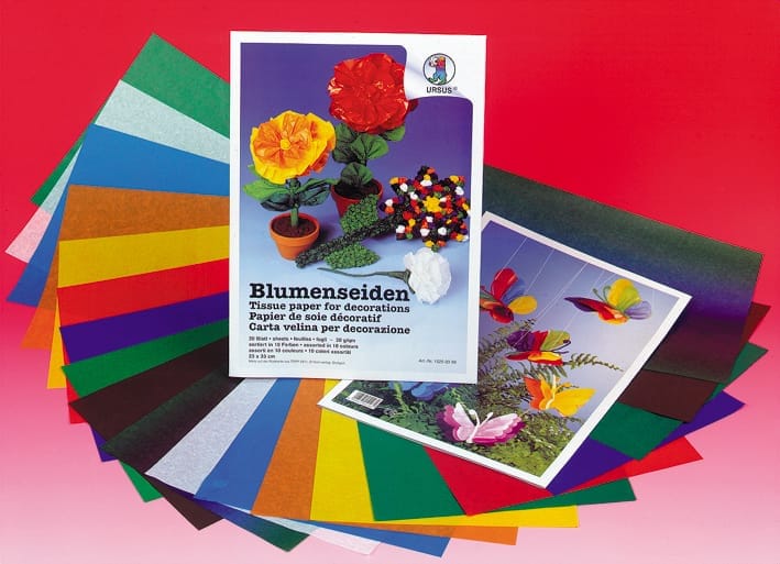URSUS-15250099-4008525041481 URSUS Seidenpapier 23x33cm 15250099 20g, farbig ass. – Hochwertig & günstig bei ShopDeca