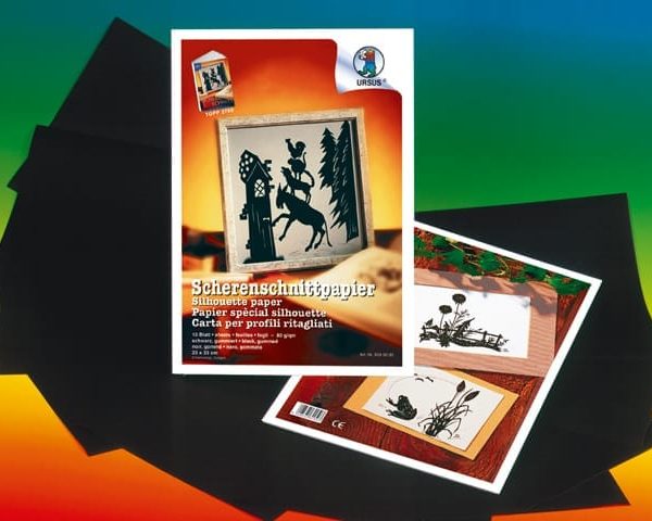 URSUS Scherenschnittpapier 35x50cm 1703290 80g, schwarz