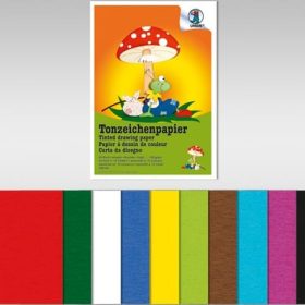 URSUS Tonzeichenpapier A3 2154099 130g, 10 Farben ass. 10 Blatt