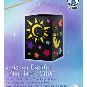 URSUS Laternenbastelset 14x20cm 2370099 Sonne, Mond & Sterne
