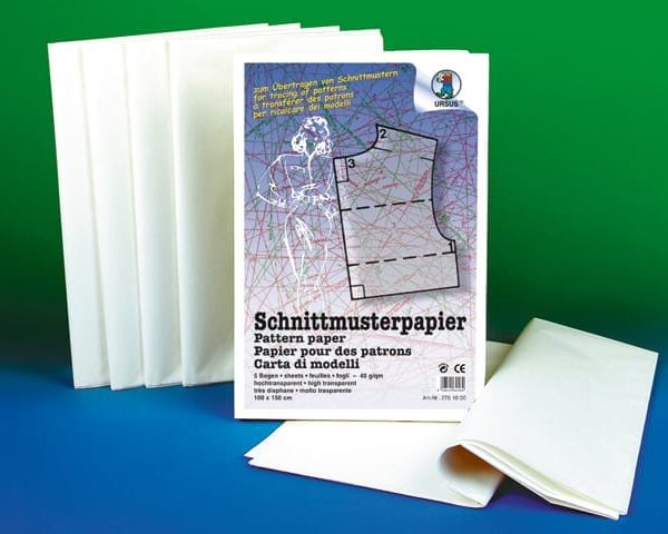 URSUS Schnittmusterpapier 100x150cm 2761000 40g, transparent 5 Blatt