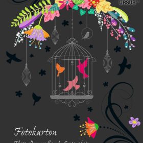 URSUS Fotokarton-Block A4 3704690SE 300g, schwarz 10 Blatt