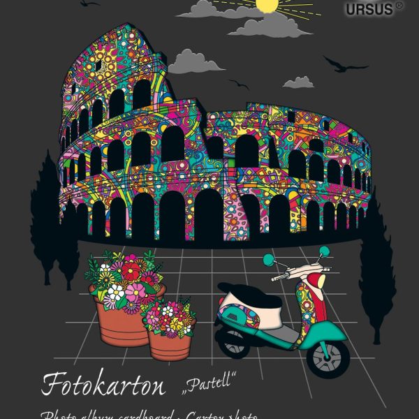 URSUS Fotokarton-Block A4 3794699SE 300g, pastell 10 Blatt