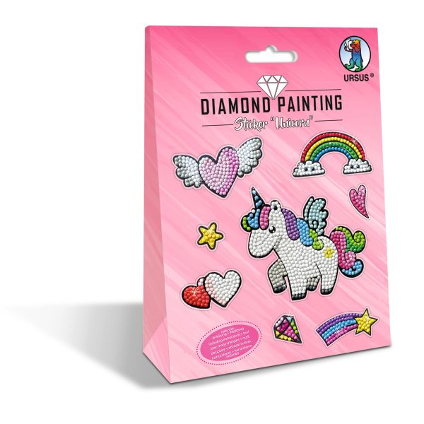 URSUS Diamond Sticker Unicorn 43500001 10x15cm 2 Bogen