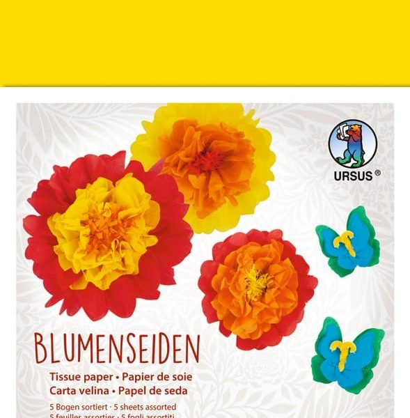 URSUS Seidenpapier 50x70cm 4612299 farbig 5 Bogen