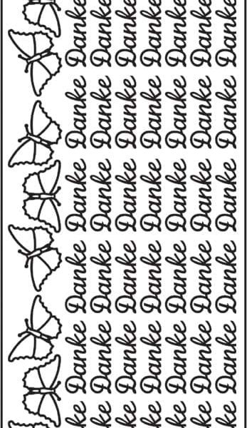 URSUS Kreativ Sticker 59100003 Danke gold