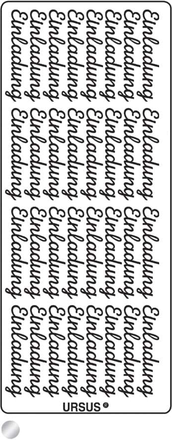 URSUS-59110002-4008525646419 URSUS Kreativ Sticker 59110002 Einladung silber – Hochwertig & günstig bei ShopDeca