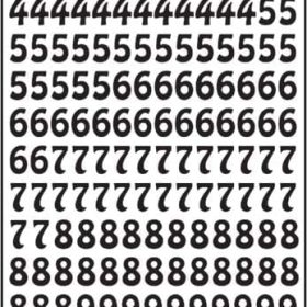 URSUS Kreativ Sticker 59110015 Zahlen silber