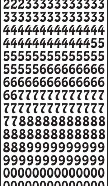 URSUS Kreativ Sticker 59110015 Zahlen silber