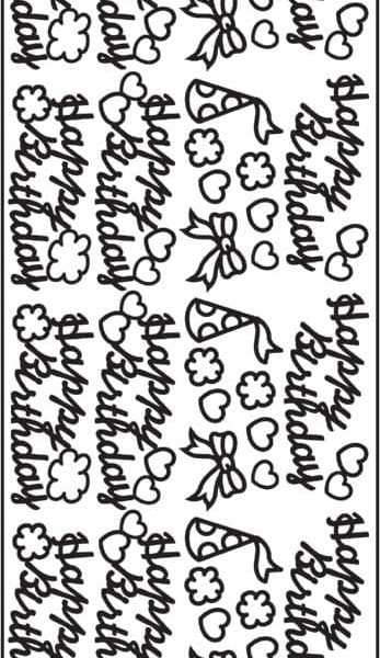 URSUS Kreativ Sticker 59160010 Happy Birthday multicolor