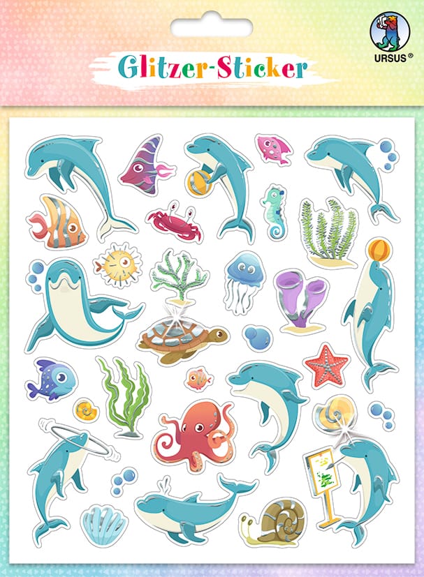 URSUS-59540003F-4008525245247 URSUS Glitzer-Sticker FUN Mot. 03 59540003F 136 Sticker – Hochwertig & günstig bei ShopDeca