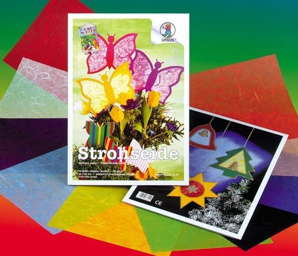 URSUS Strohseide 8320099 23x33cm farbig ass.