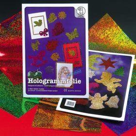 URSUS Hologrammfolie 23x33cm 8390099 50my, 5 Farben ass. 5 Blatt