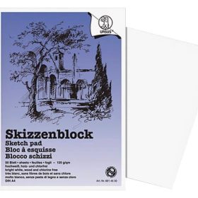 URSUS Skizzenpapier A4 8814600 120g, weiss 50 Blatt