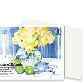 URSUS Aquarellpapier 12x17cm 9300000 200g, weiss 10 Blatt