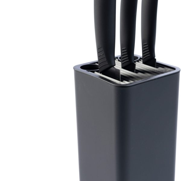 VIVANCO Messerset mit Block 20074 3-teilig, schwarz