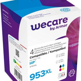 WECARE Tinte 953XL rebuilt CMYBK L0S70AEWE z.HP OJ Pro 8710 53/3x26ml