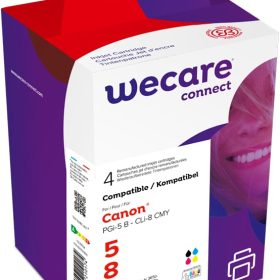 WECARE Multipack rebuilt BKCMY PGI5/CLI8WE z.Canon PIXMA iP5200 26/3x13ml