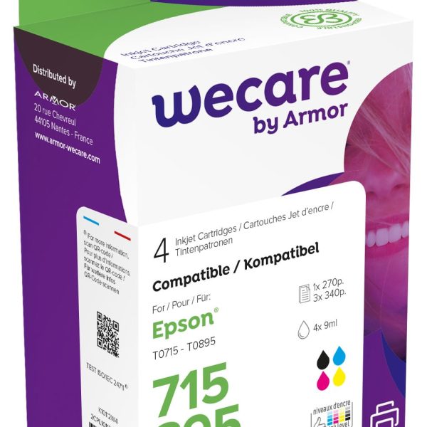 WECARE Multipack rebuilt CMYBK T071540WE z.Epson Stylus DX4000 4x9ml