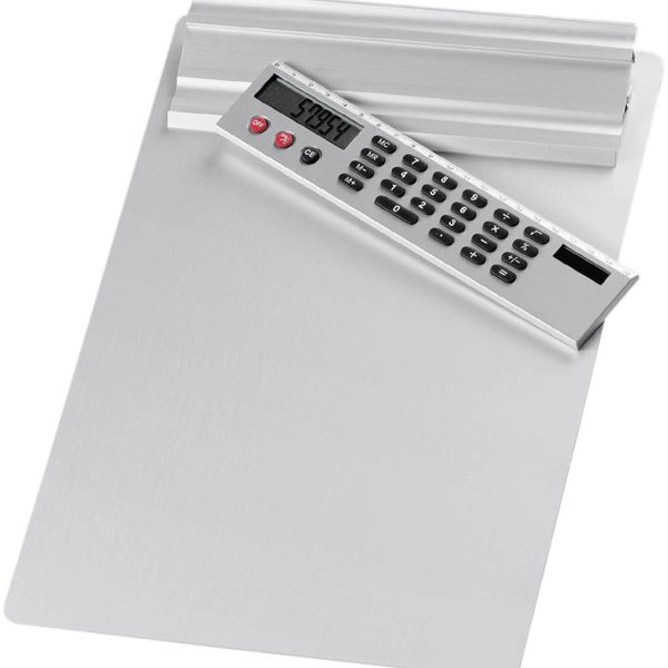 WEDO Klemmbrett aus Aluminium A4 57 954 silber