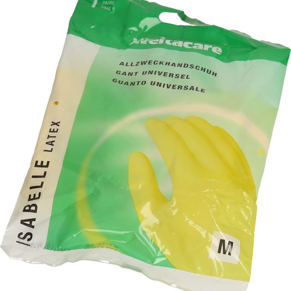 WEITA Allzweckhandschuh Latex Gr.M 262571 / RF-1 Isabelle, gelb 30cm/0.45mm