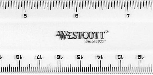 WESTCOTT Kunststofflineal 30cm E-10120 00 weiss