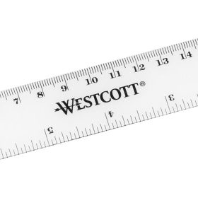 WESTCOTT Kunststofflineal 20cm E-1018100 cm/inch Skala