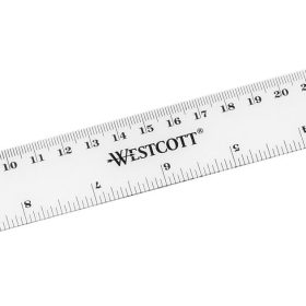 WESTCOTT Kunststofflineal 30cm E-1018200 cm/inch Skala