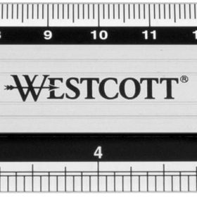 WESTCOTT Aluminium Lineal E-1019000 cm/inch Skala