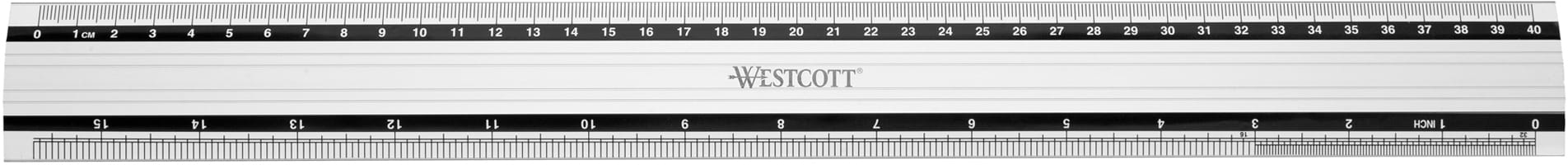 WESTCOTT-E-1019200-4027521513624 WESTCOTT Aluminium Lineal 40cm E-1019200 cm/inch Scala – Hochwertig & günstig bei ShopDeca