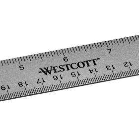 WESTCOTT Aluminium Lineal 30cm E-1417600 cm/inch Scala