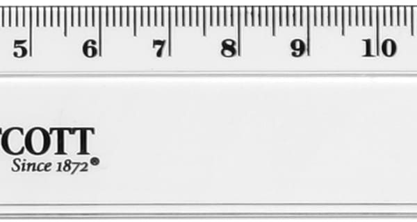 WESTCOTT Kunststofflineal 15cm E10150 BP