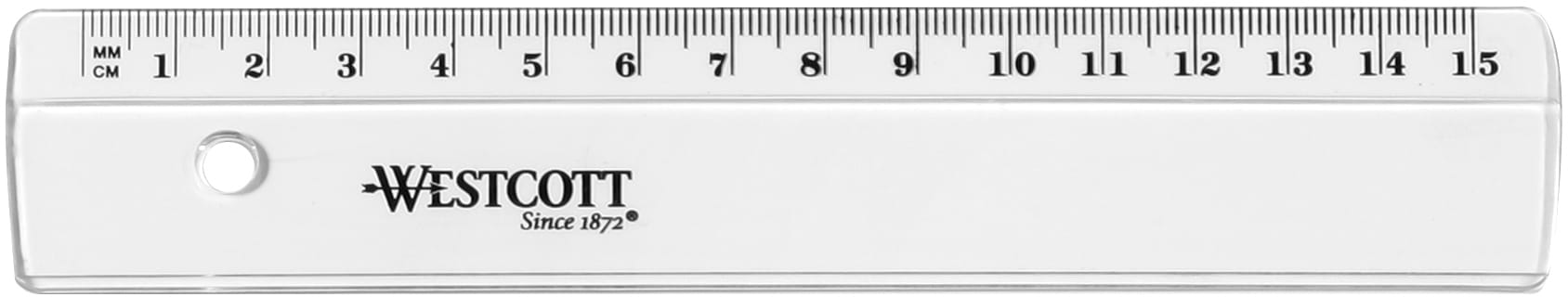 WESTCOTT-E10150-BP-4027521512238 WESTCOTT Kunststofflineal 15cm E10150 BP – Hochwertig & günstig bei ShopDeca