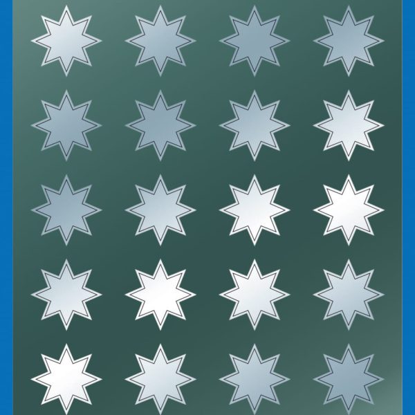 Z-DESIGN Sticker Sterne 52810 silber