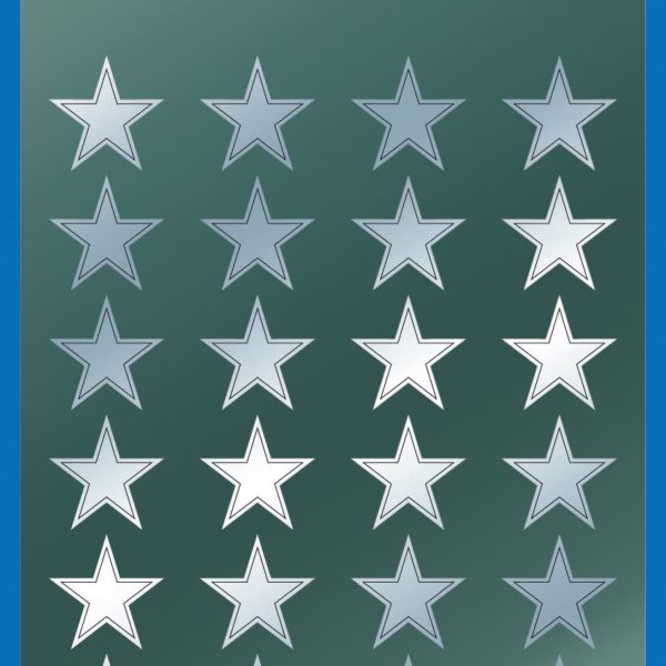 Z-DESIGN Sticker Sterne 52811 silber 2 Bogen