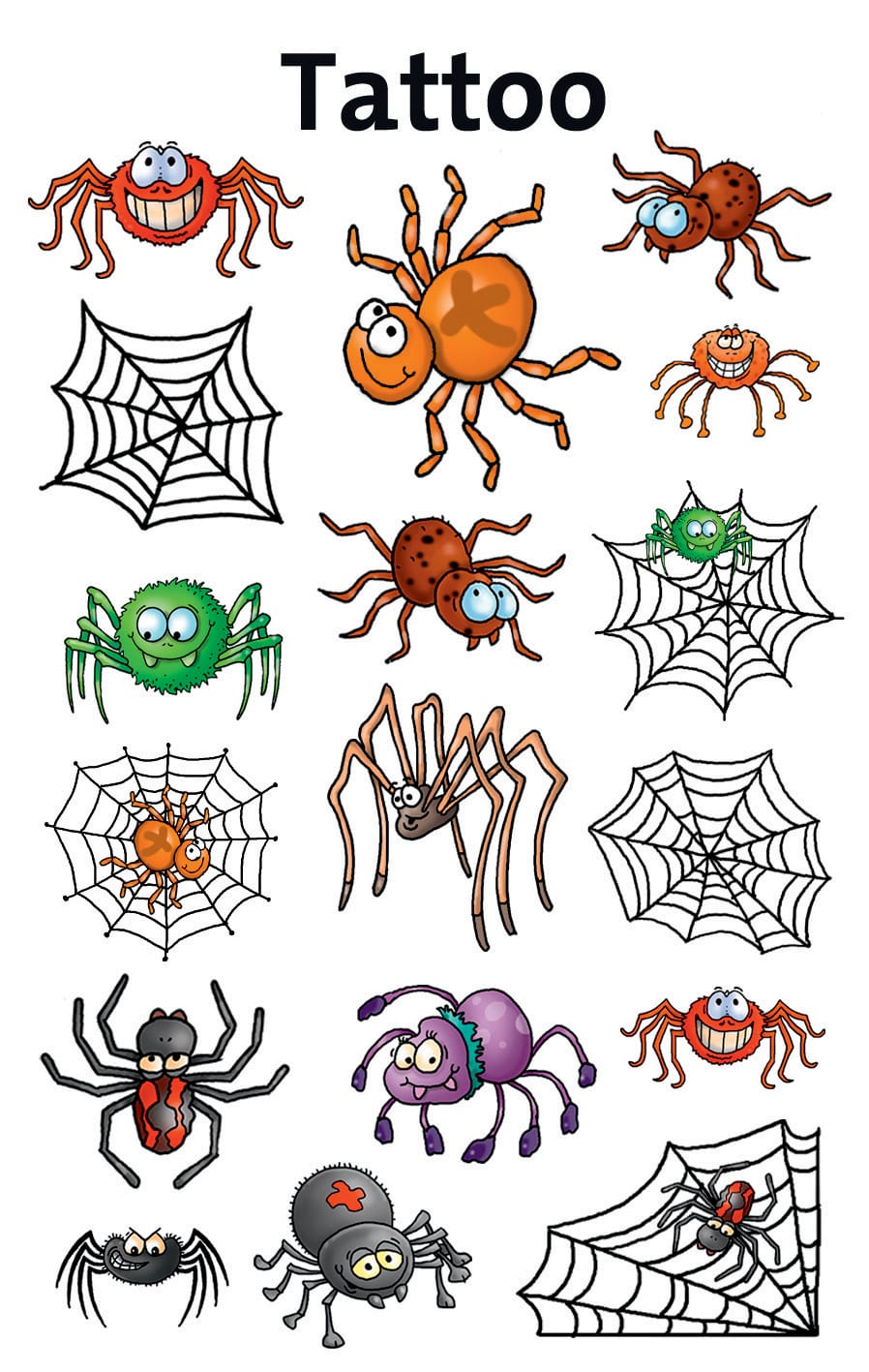 Z-DESIGN-56693-4004182566930 Z-DESIGN Sticker Tattoo 56693 Spinnen 1 Bogen – Hochwertig & günstig bei ShopDeca