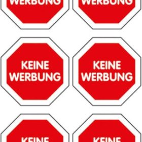 Z-DESIGN Sticker Keine Werbung 59505 Keine Werbung