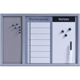 ZELLER Kombitafel 3in1 60x40 cm 11553 grau