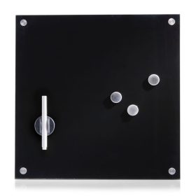 ZELLER Glas-Magnettafel 11602 schwarz, 40x40cm