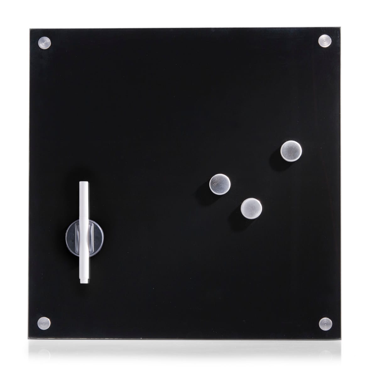 ZELLER-11602-4003368116020 ZELLER Glas-Magnettafel 11602 schwarz, 40x40cm – Hochwertig & günstig bei ShopDeca